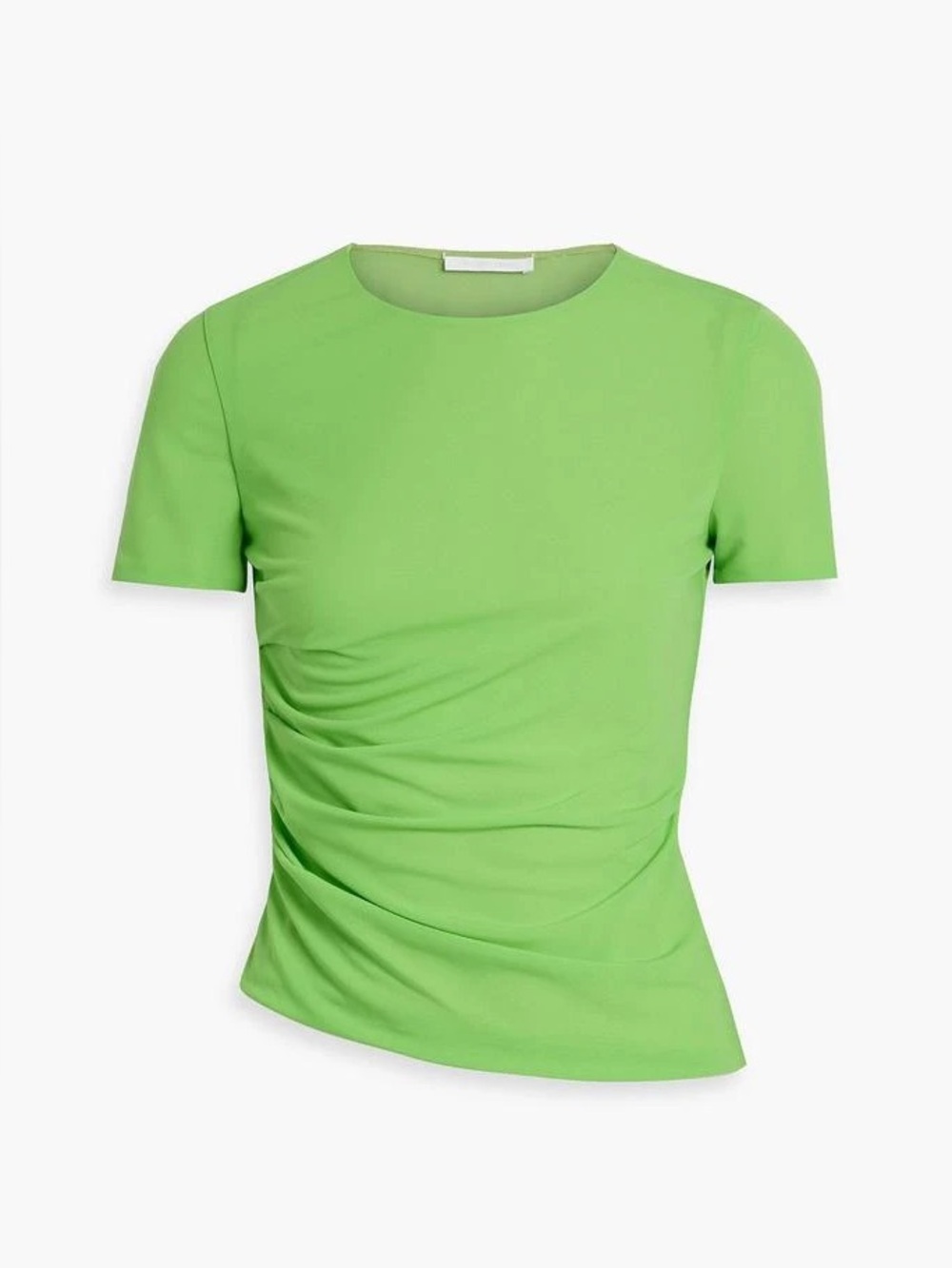 Helmut Lang Short Sleeve Draped Top in Bright Green